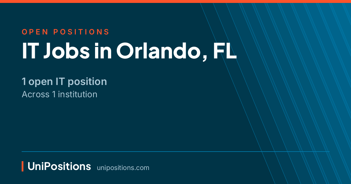 IT jobs in Orlando, FL — 1 open position