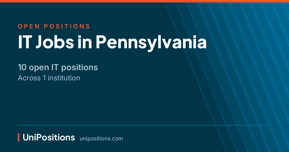 IT jobs in Pennsylvania — 10 open positions