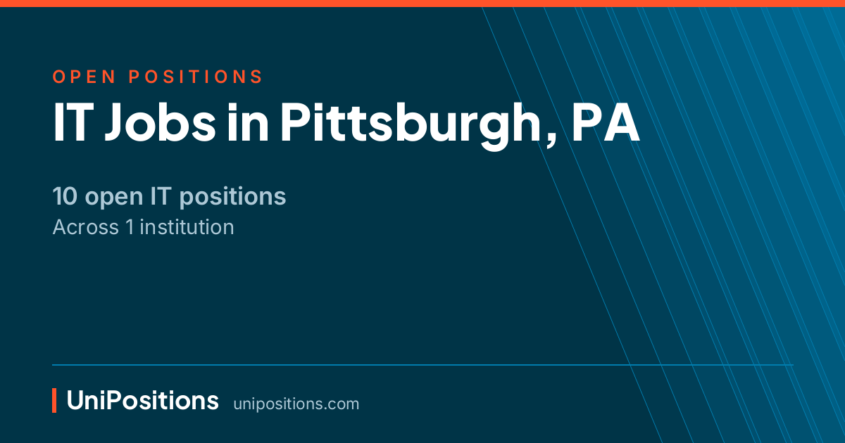 IT jobs in Pittsburgh, PA — 10 open positions