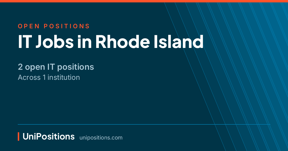 IT jobs in Rhode Island — 2 open positions