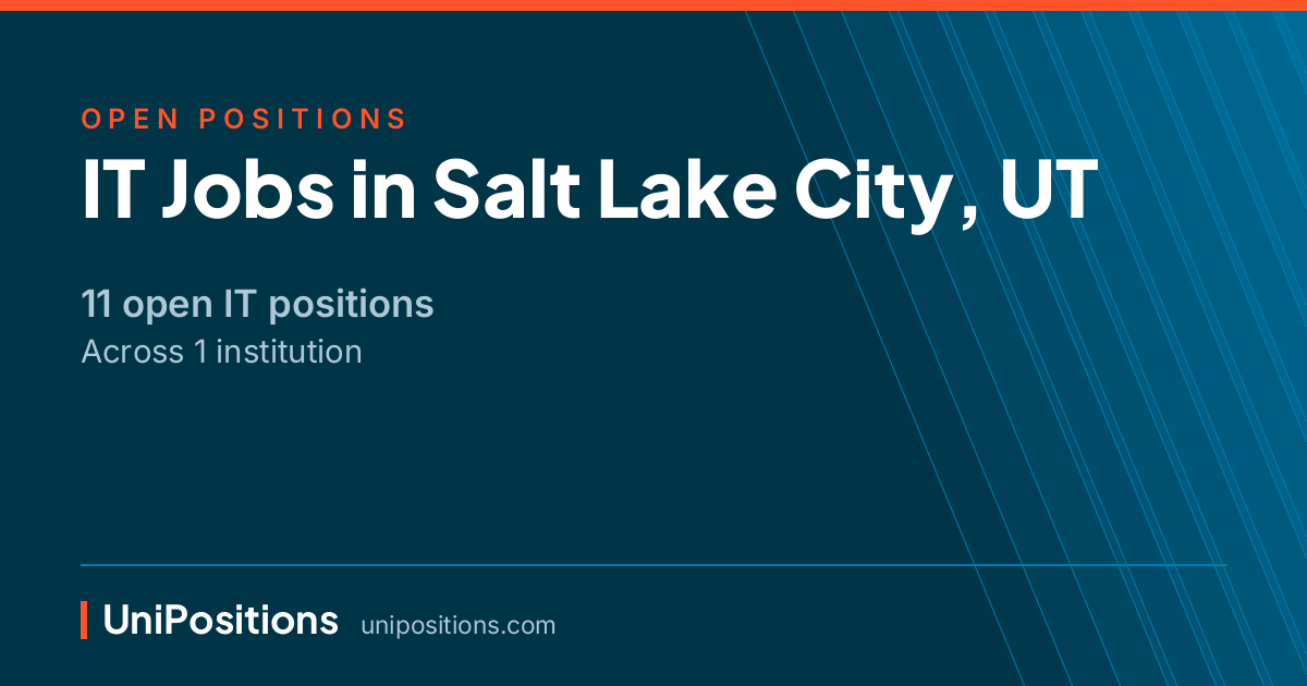 IT jobs in Salt Lake City, UT — 11 open positions