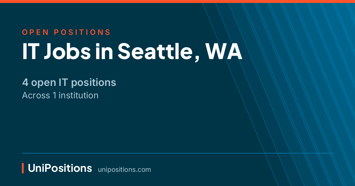 IT jobs in Seattle, WA — 4 open positions