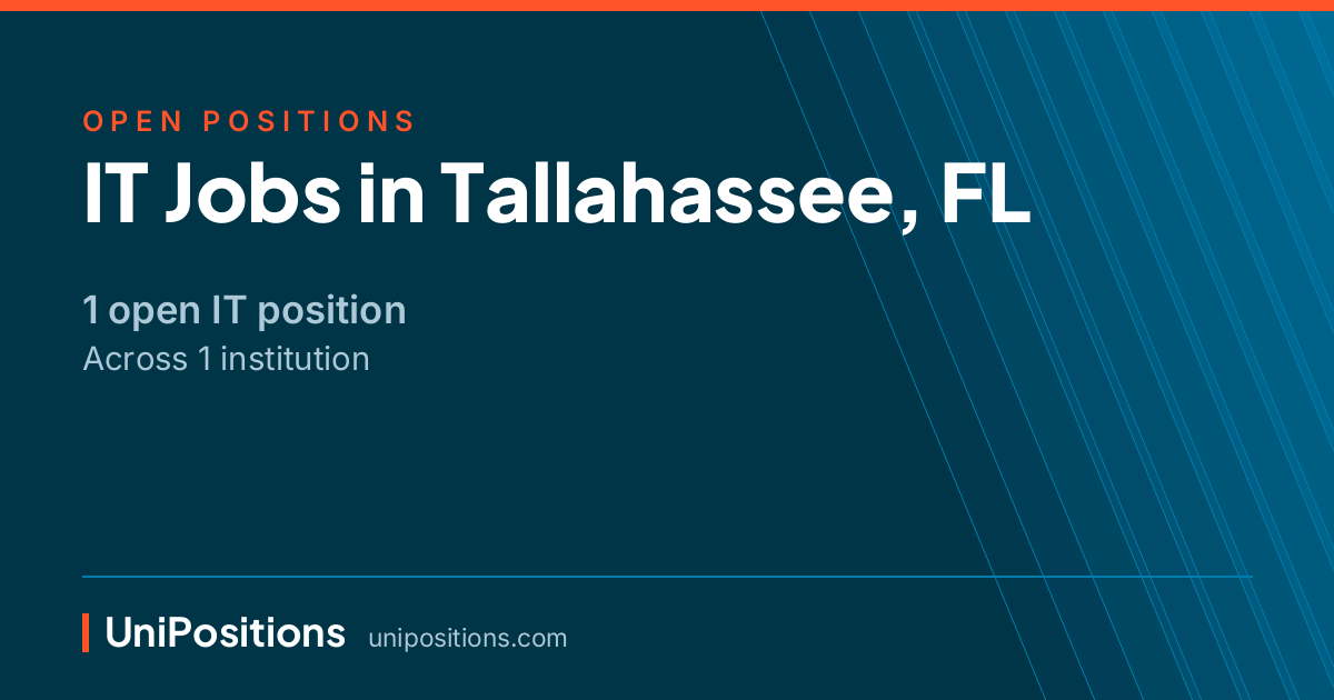 IT jobs in Tallahassee, FL — 1 open position