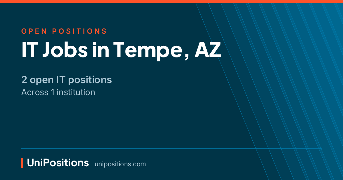 IT jobs in Tempe, AZ — 2 open positions