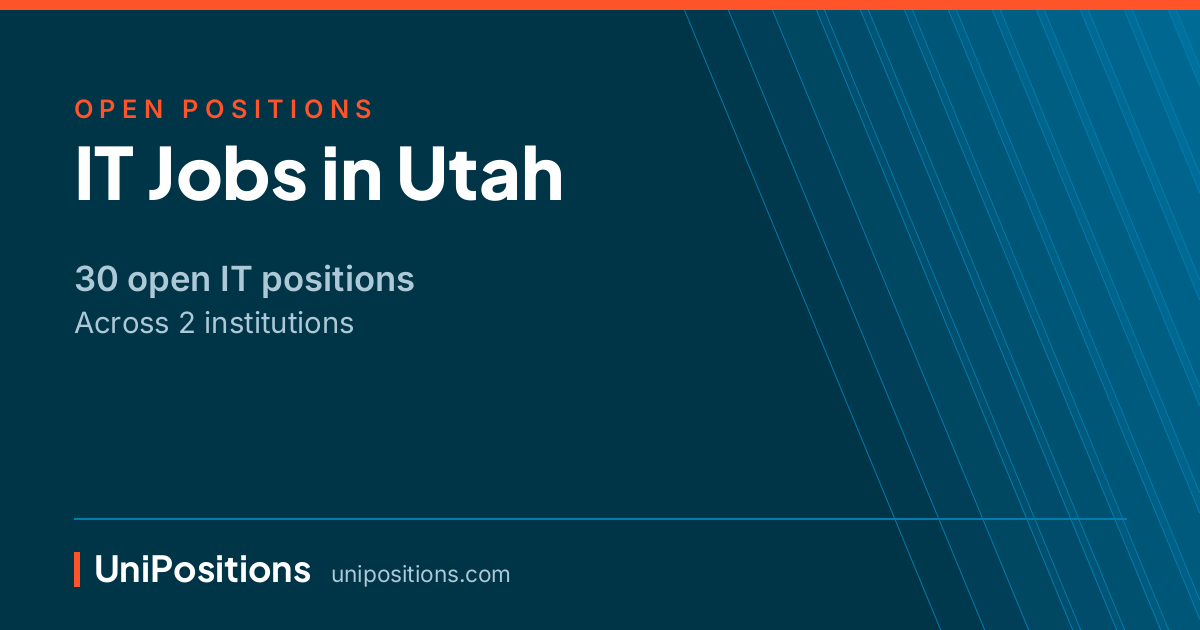 IT jobs in Utah — 30 open positions