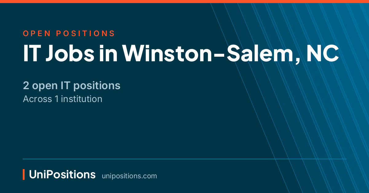IT jobs in Winston-Salem, NC — 2 open positions