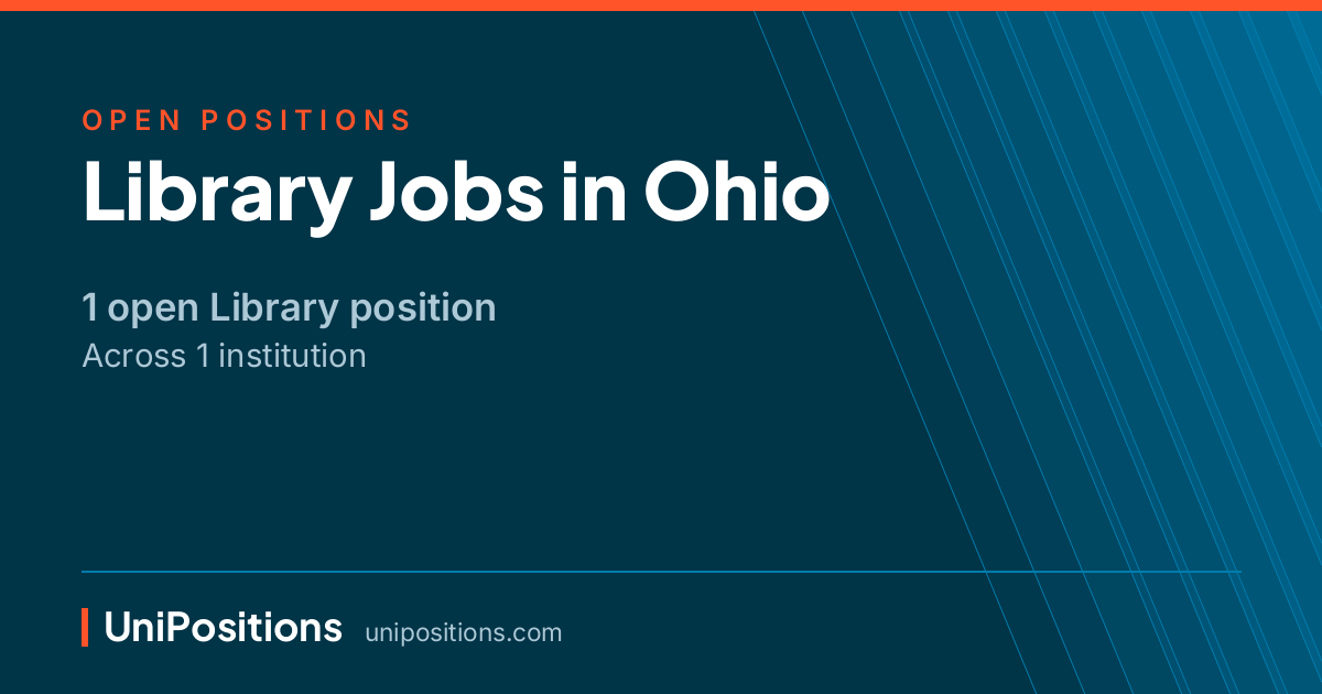 Library jobs in Ohio — 1 open position