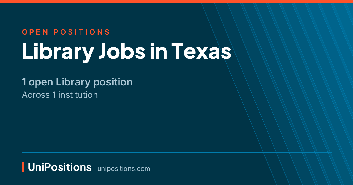 Library jobs in Texas — 1 open position