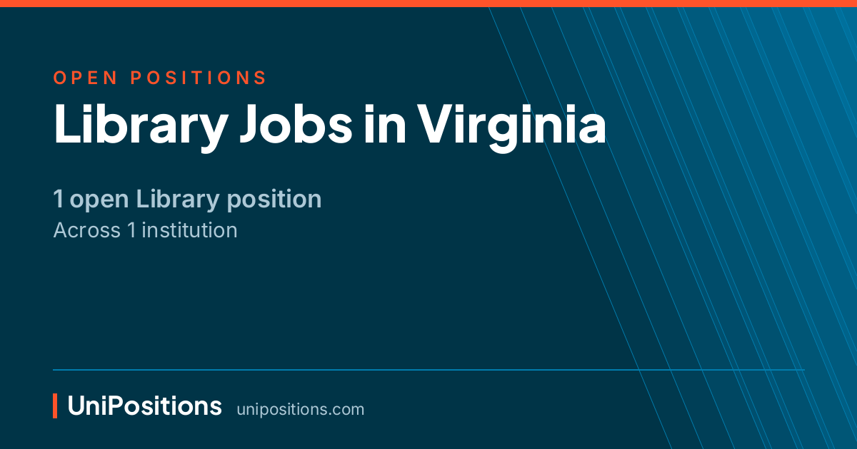 Library jobs in Virginia — 1 open position