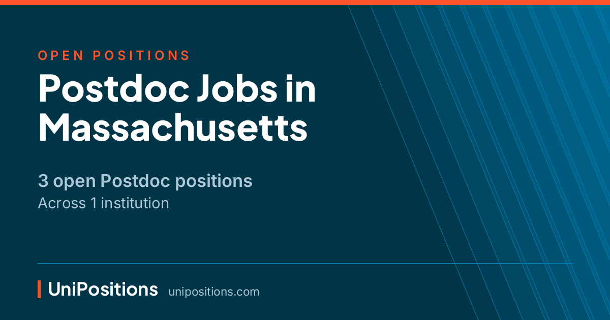 Postdoc jobs in Massachusetts — 3 open positions