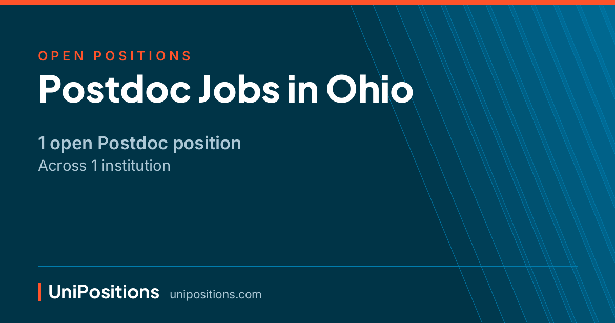 Postdoc jobs in Ohio — 1 open position