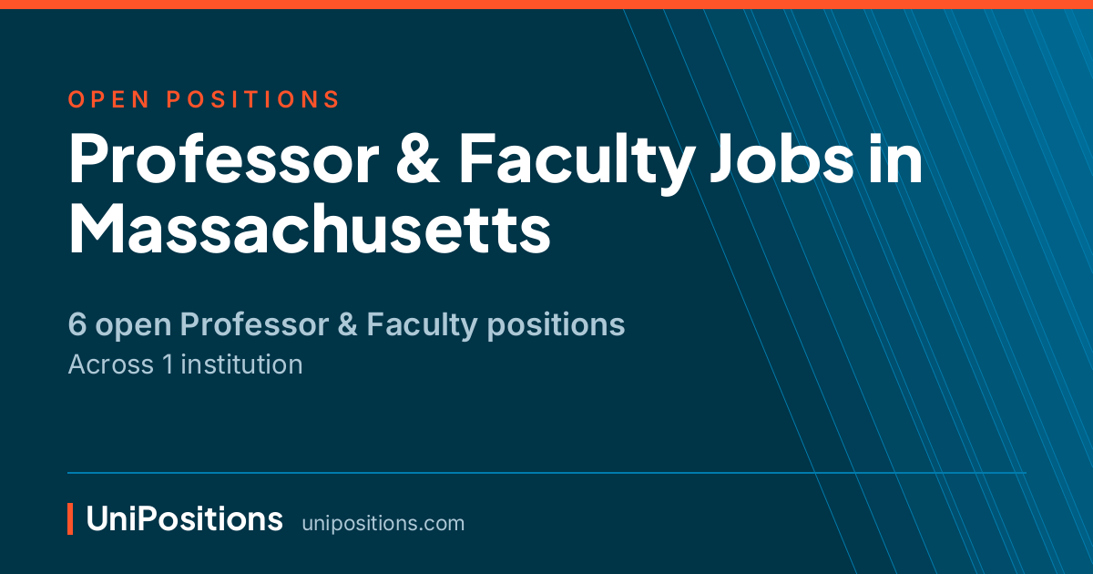 Professor & Faculty jobs in Massachusetts — 6 open positions