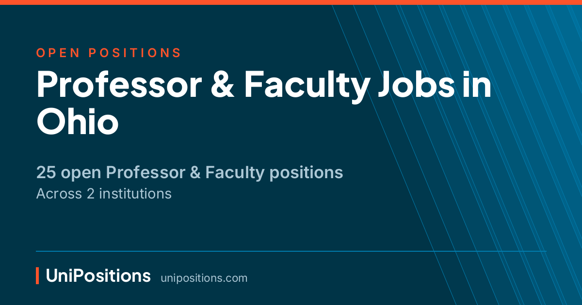 Professor & Faculty jobs in Ohio — 25 open positions