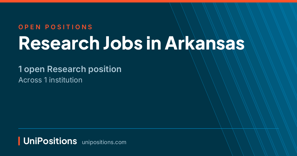 Research jobs in Arkansas — 1 open position