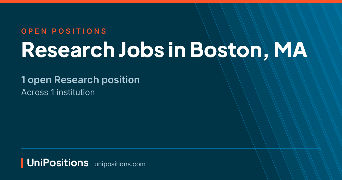 Research jobs in Boston, MA — 1 open position