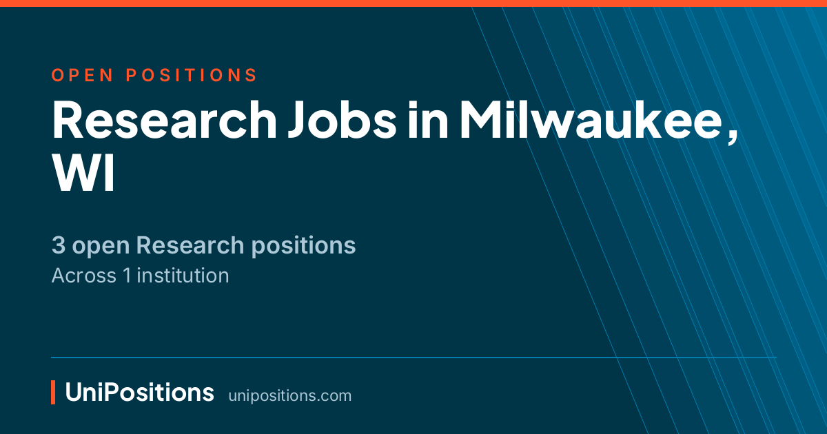 Research jobs in Milwaukee, WI — 3 open positions