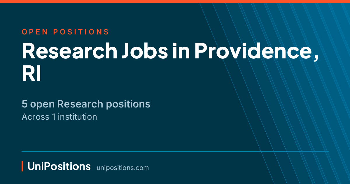 Research jobs in Providence, RI — 5 open positions