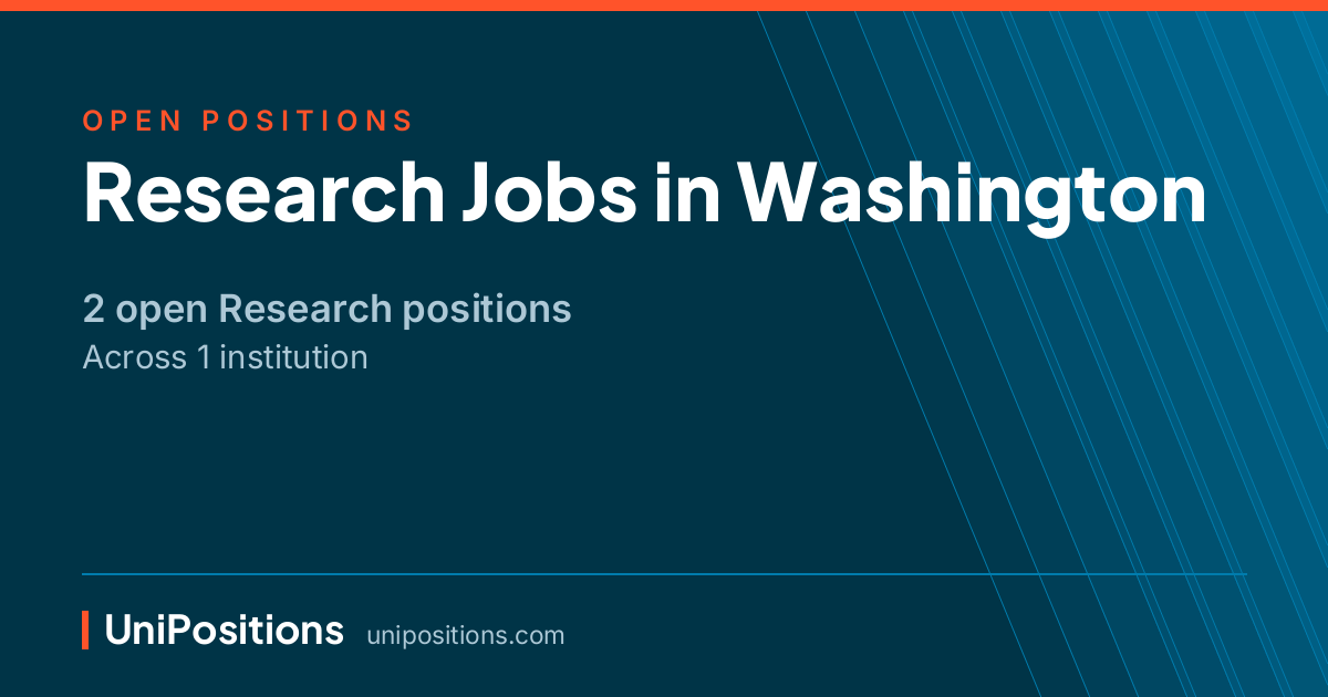Research jobs in Washington — 2 open positions