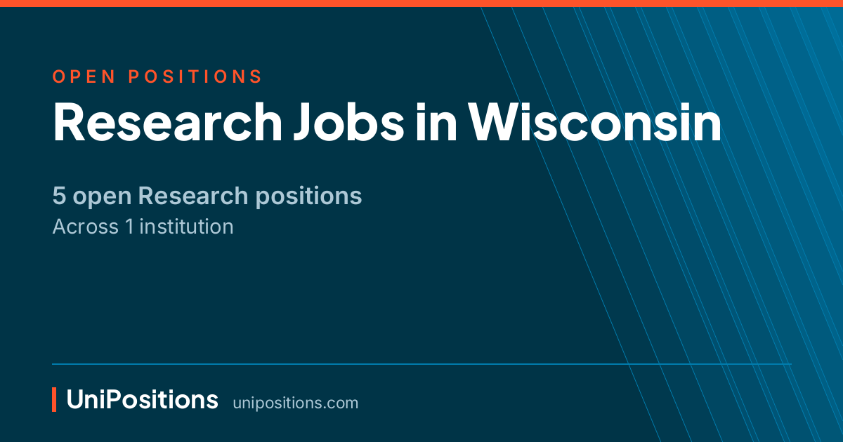 Research jobs in Wisconsin — 5 open positions