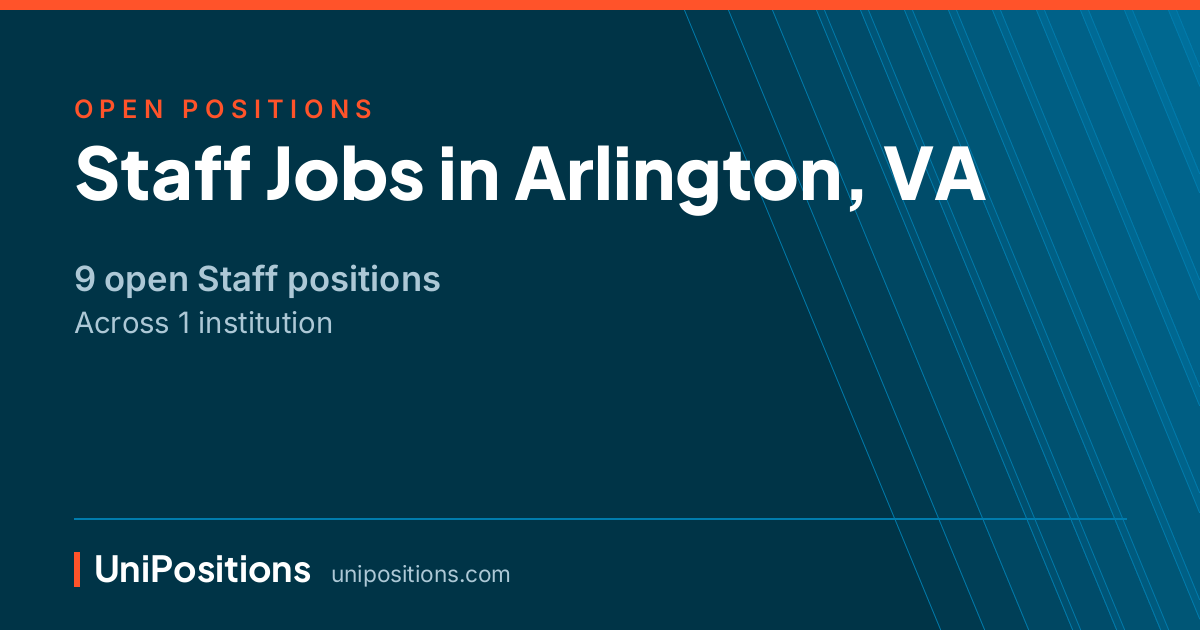 Staff jobs in Arlington, VA — 9 open positions