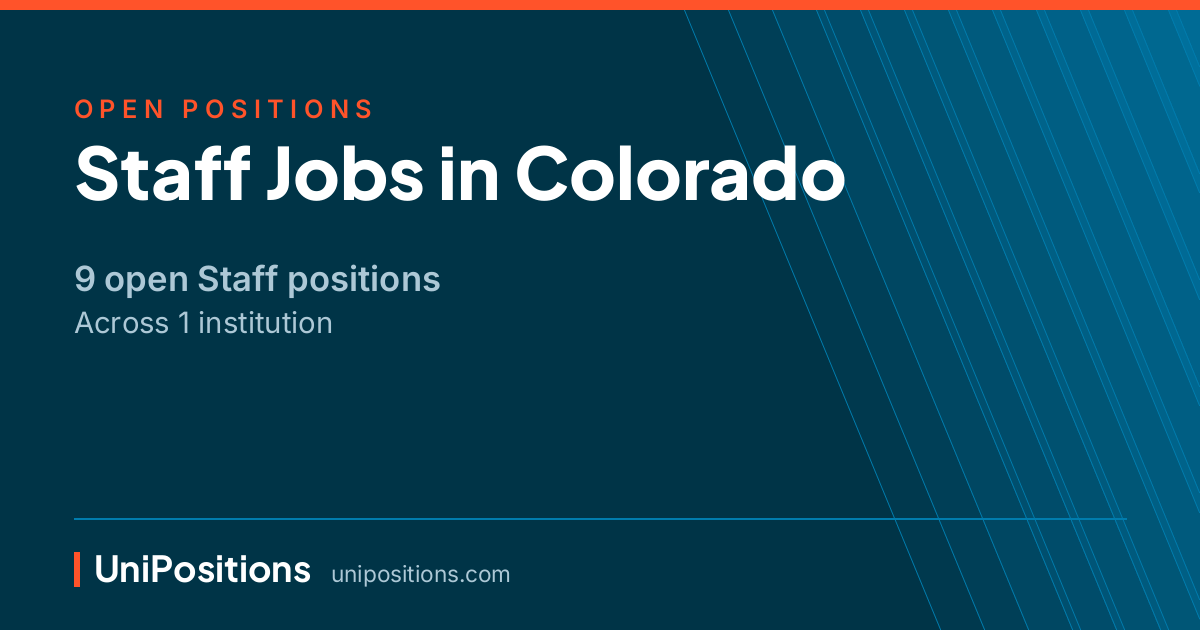 Staff jobs in Colorado — 9 open positions