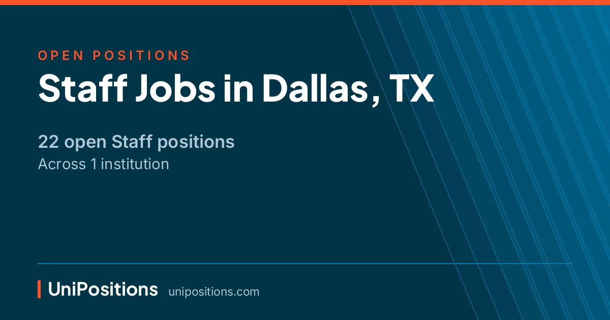 Staff jobs in Dallas, TX — 22 open positions