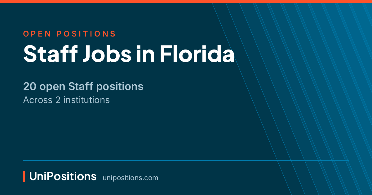 Staff jobs in Florida — 20 open positions