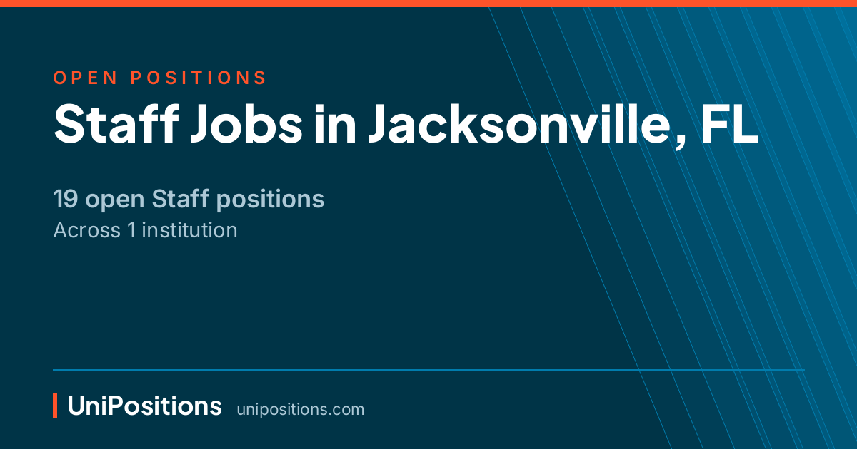 Staff jobs in Jacksonville, FL — 19 open positions