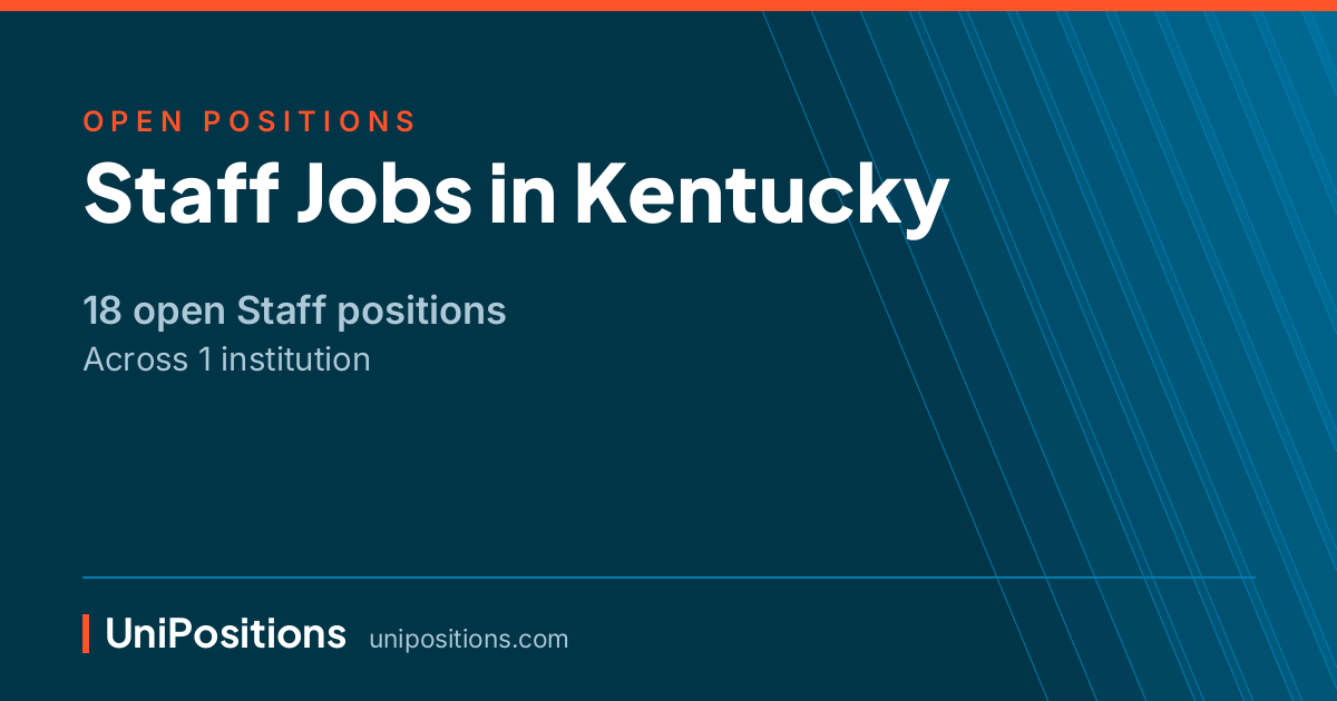 Staff jobs in Kentucky — 18 open positions
