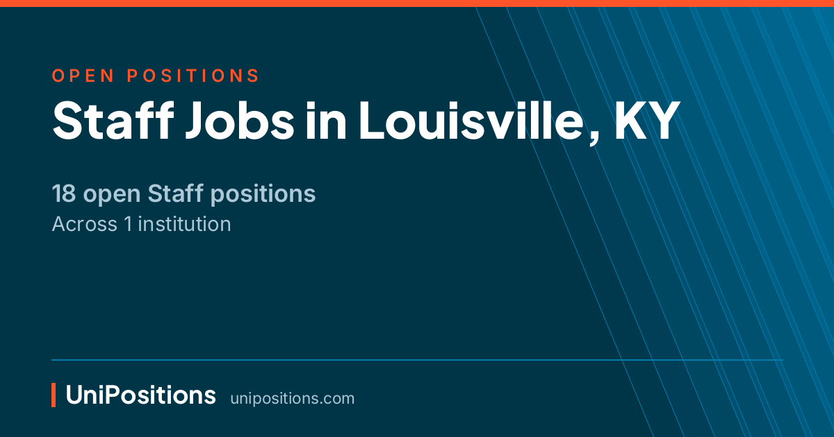 Staff jobs in Louisville, KY — 18 open positions
