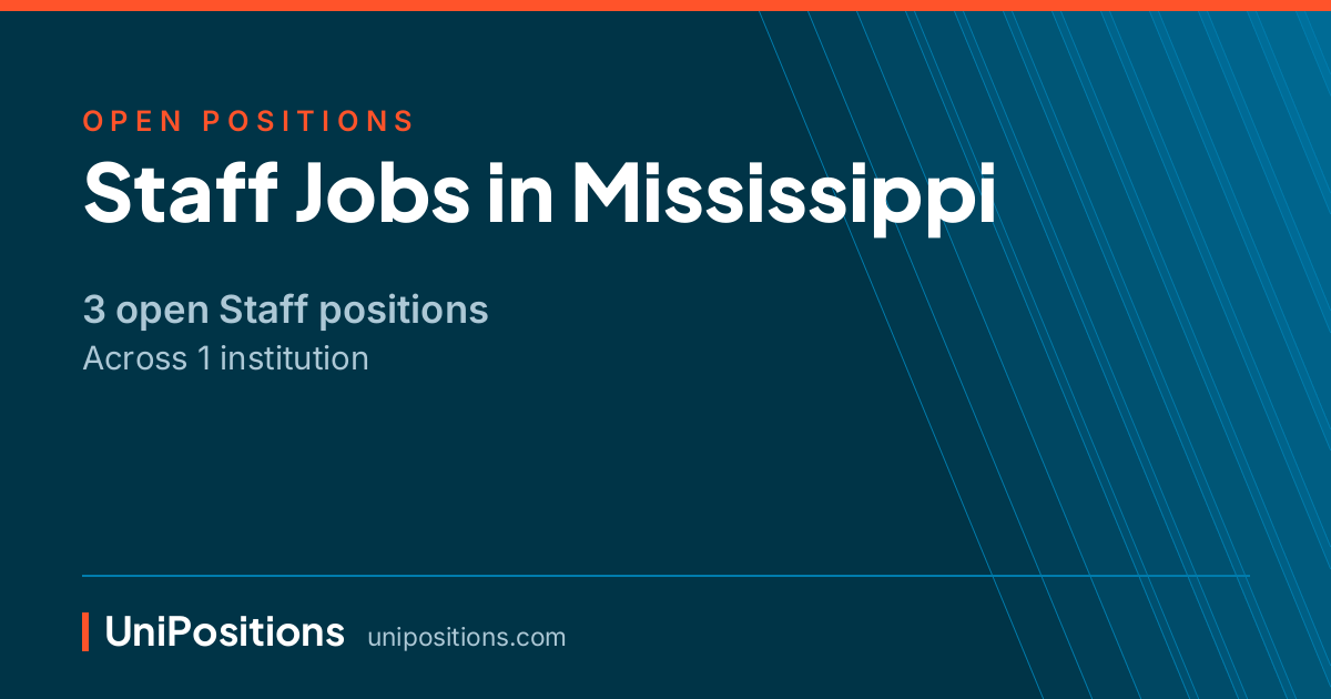 Staff jobs in Mississippi — 3 open positions