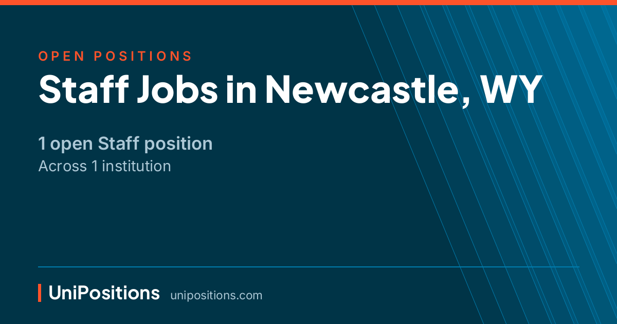 Staff jobs in Newcastle, WY — 1 open position