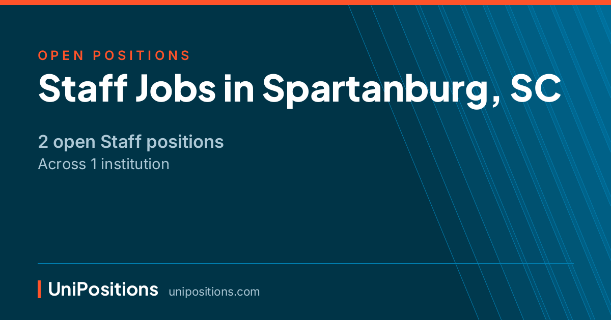 Staff jobs in Spartanburg, SC — 2 open positions