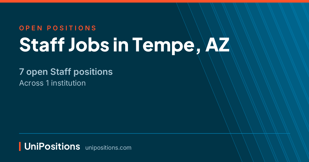 Staff jobs in Tempe, AZ — 7 open positions