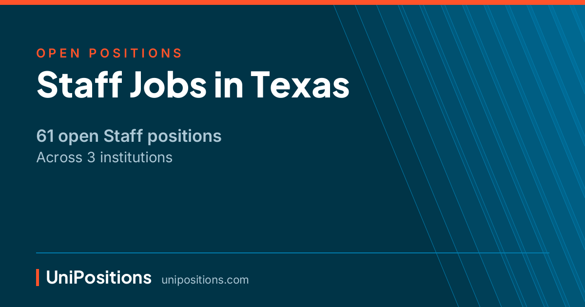 Staff jobs in Texas — 61 open positions