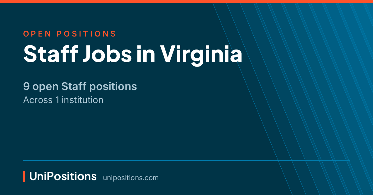 Staff jobs in Virginia — 9 open positions