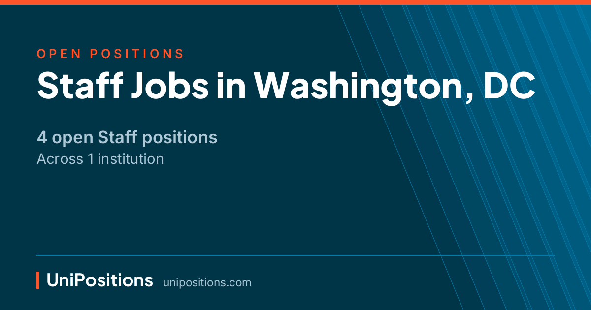 Staff jobs in Washington, DC — 4 open positions