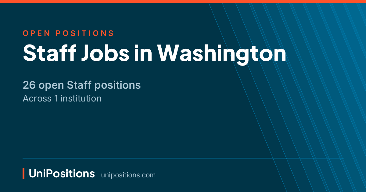 Staff jobs in Washington — 26 open positions