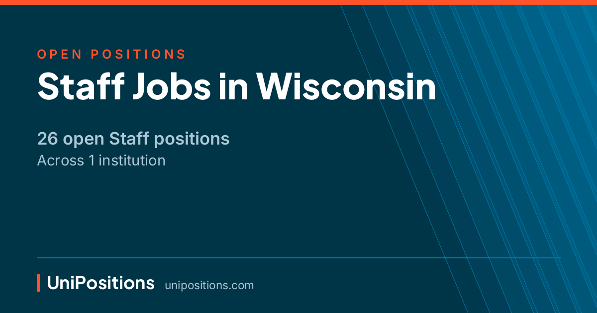 Staff jobs in Wisconsin — 26 open positions