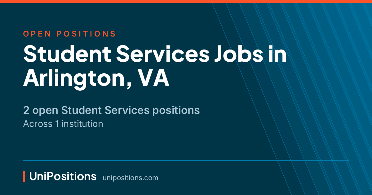 Student Services jobs in Arlington, VA — 2 open positions
