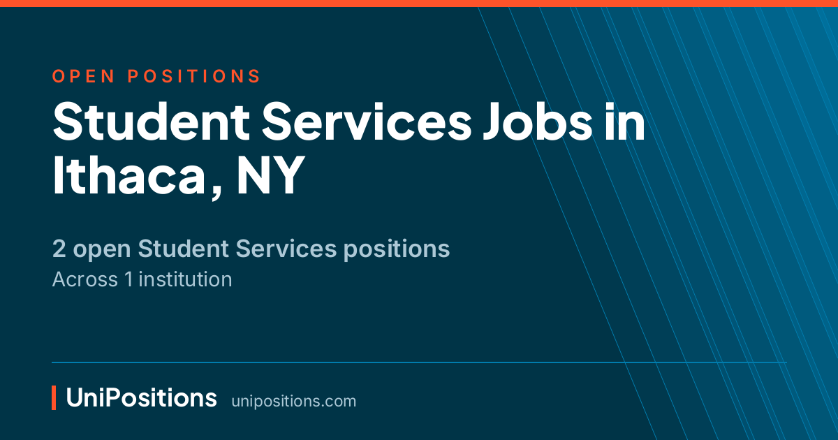 Student Services jobs in Ithaca, NY — 2 open positions
