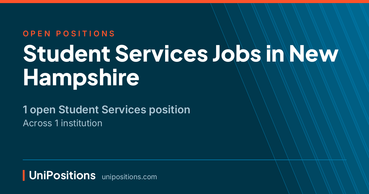 Student Services jobs in New Hampshire — 1 open position