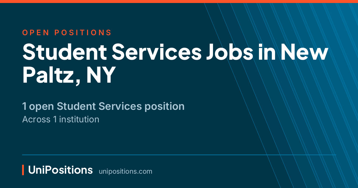 Student Services jobs in New Paltz, NY — 1 open position