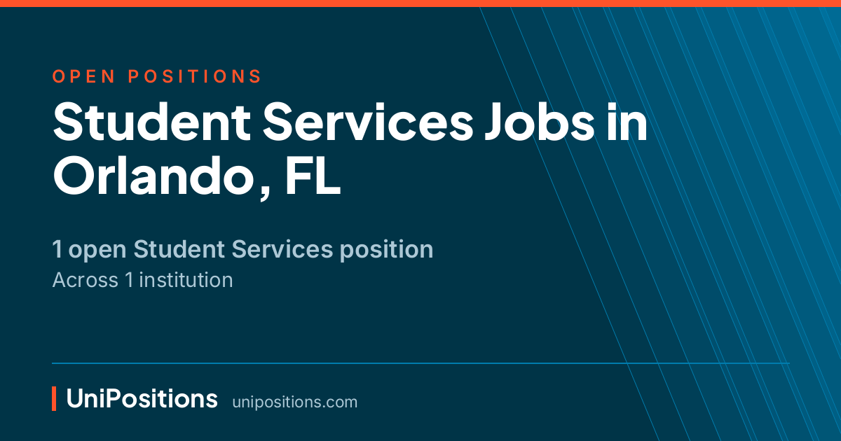 Student Services jobs in Orlando, FL — 1 open position