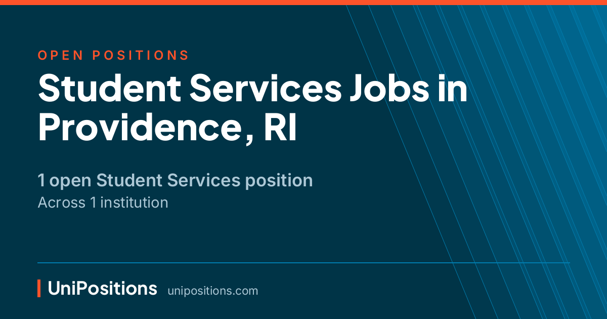 Student Services jobs in Providence, RI — 1 open position