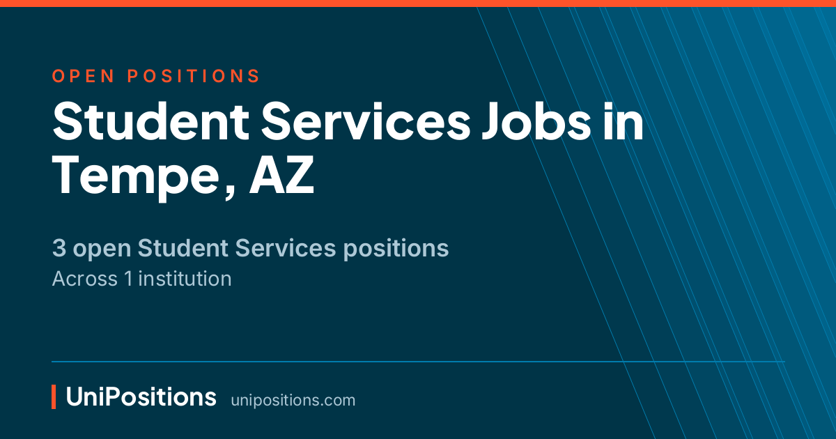 Student Services jobs in Tempe, AZ — 3 open positions