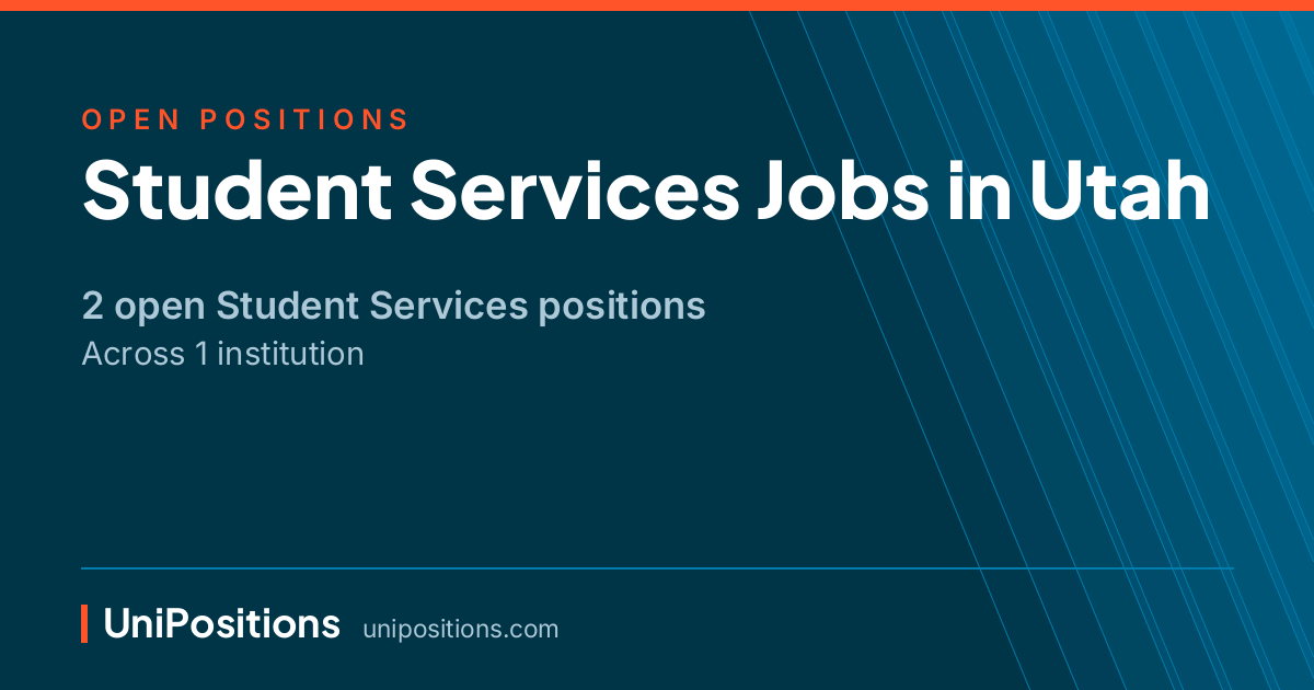 Student Services jobs in Utah — 2 open positions