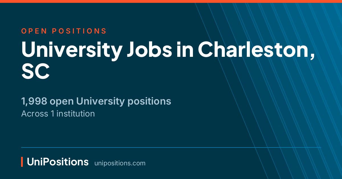 University jobs in Charleston, SC — 1998 open positions