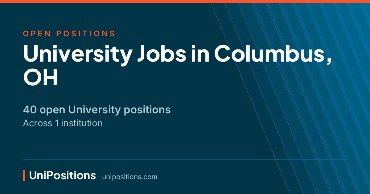 University jobs in Columbus, OH — 40 open positions