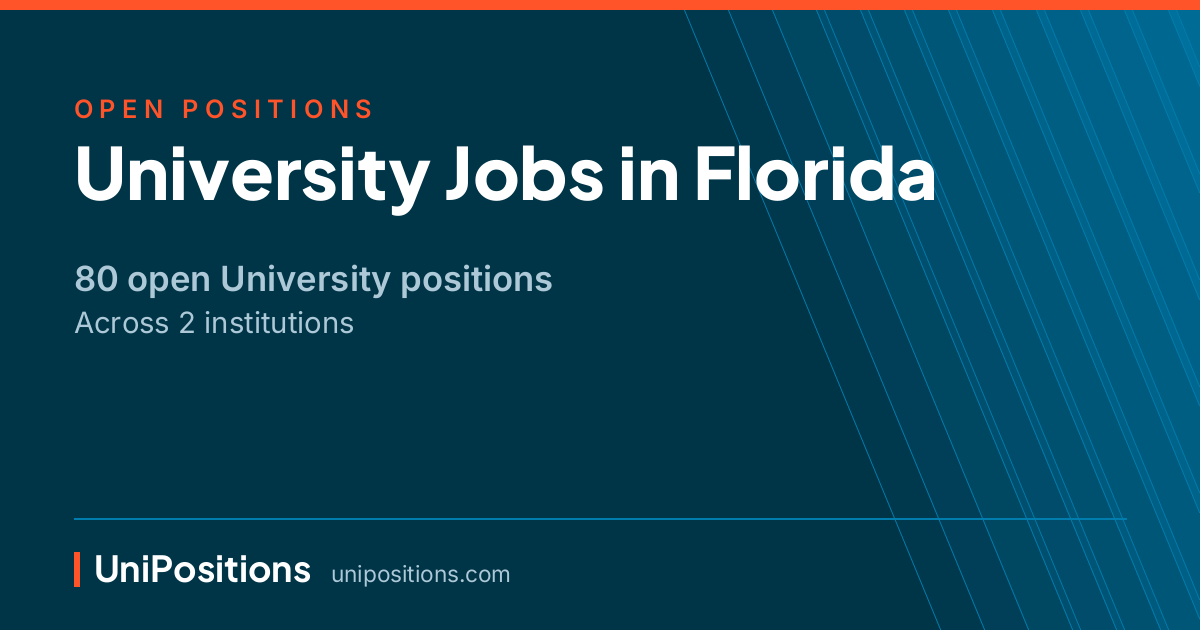 University jobs in Florida — 80 open positions